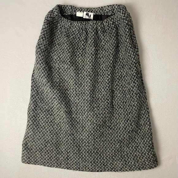 Vtg 70s MJ Seattle Womens XL Gray Mohair Wool Boucle A Line Skirt Made in USA - Picture 1 of 14